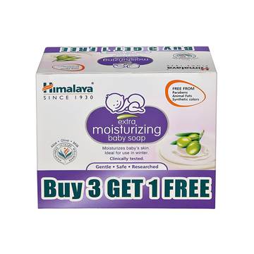 Himalaya Extra Moisturizing Baby Soap - Buy 3 Get 1 Free